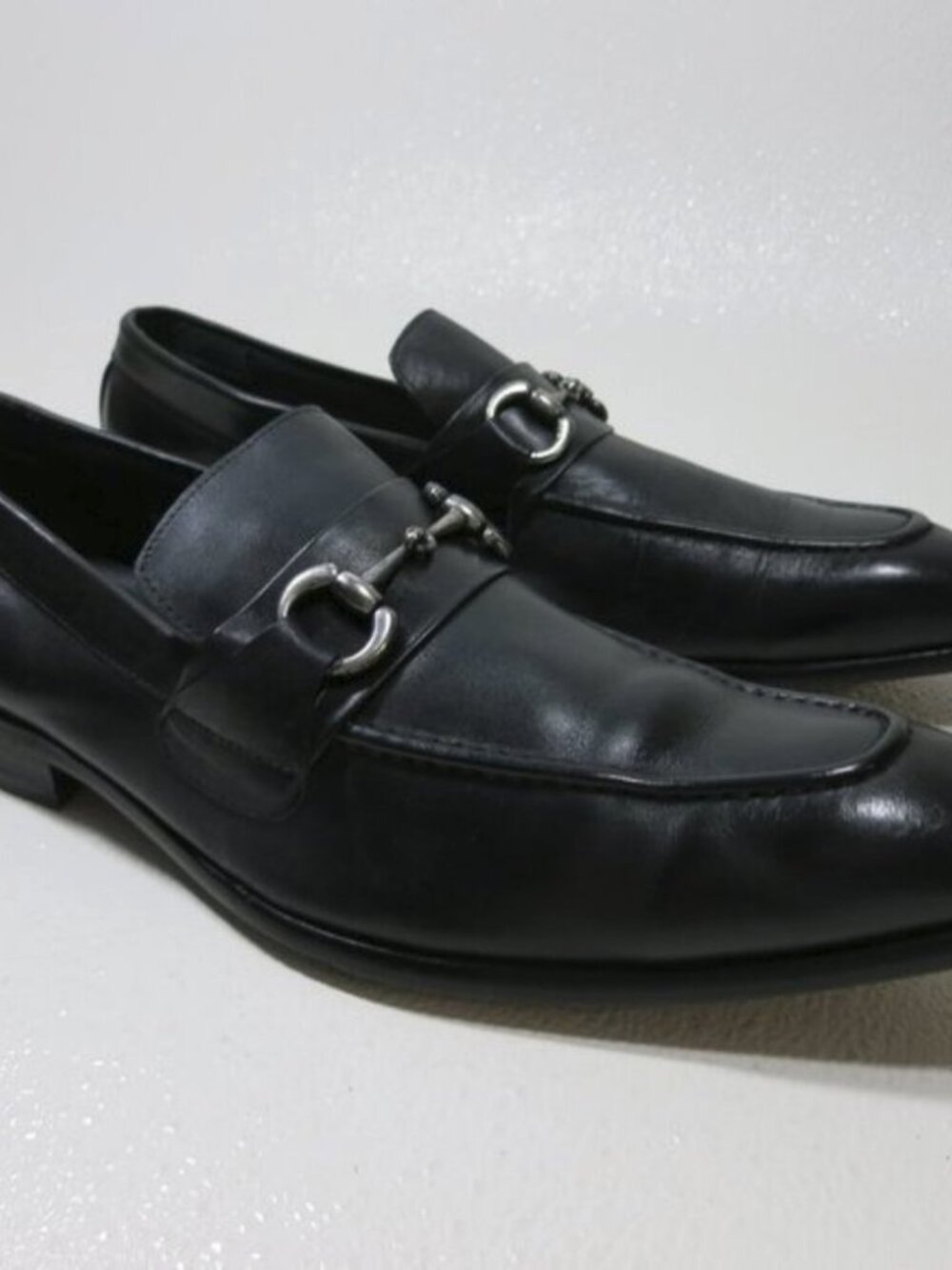 Carrucci Horse Bit Leather Dress Black Loafers Shoes Men's Footwear Sz 12 - Picture 7 of 8